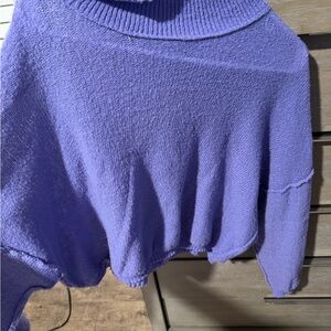 GeeGee Purple Turtleneck Knit Sweater Size Small